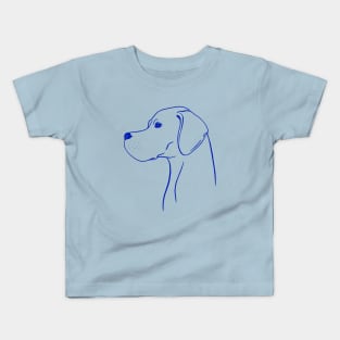 English Pointer (Light Blue and Blue) Kids T-Shirt